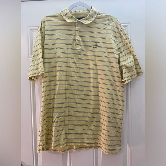Masters Collection Yellow Stripe Polo - Picture 1 of 3